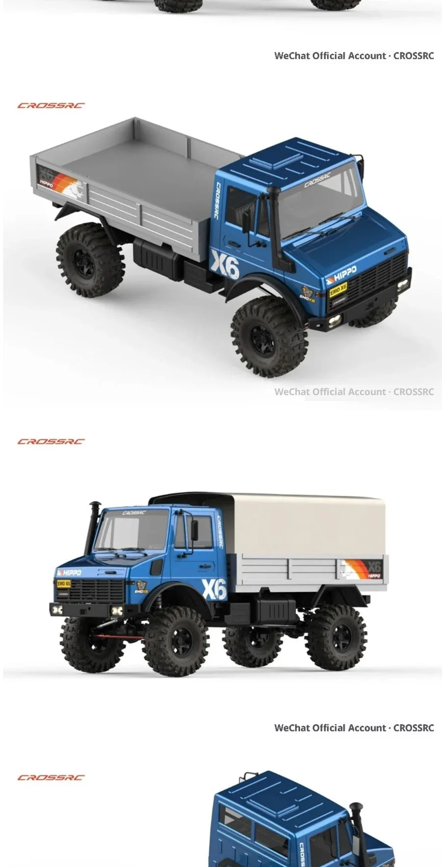CROSSRC EMO X6 Big Hippo XL3 Big Wild Elephant 1/8 RC Car Simulation Remote Control Electric Climbing Off Road Vehicle Model