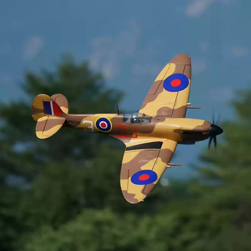 Xfly RC Electric Airplane 1200mm Wingspan Spitfire Style Fighter Remote Control Fixed-Wing Spacecraft Toy for Ages 14+