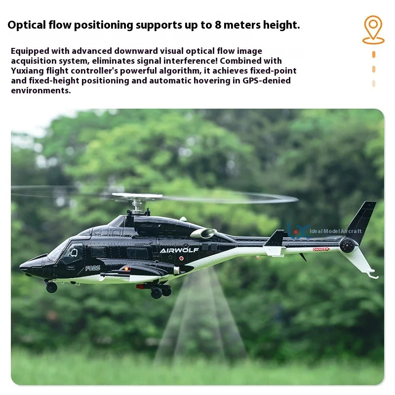 Yuxiang F07s Huey F02s Flying Wolf Armed 1/34 Remote Control Helicopter Gps Positioning Tof Height Control Brushless Motor