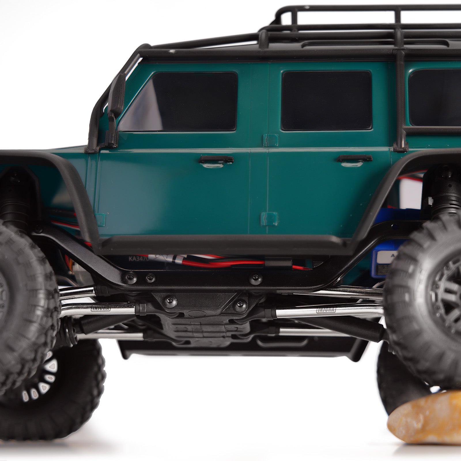 INJORA Stainless Steel High Clearance Chassis Links Steering Link Set for 1/18 RC Crawler TRX4M Defender Bronco (4M-08 4M-57)