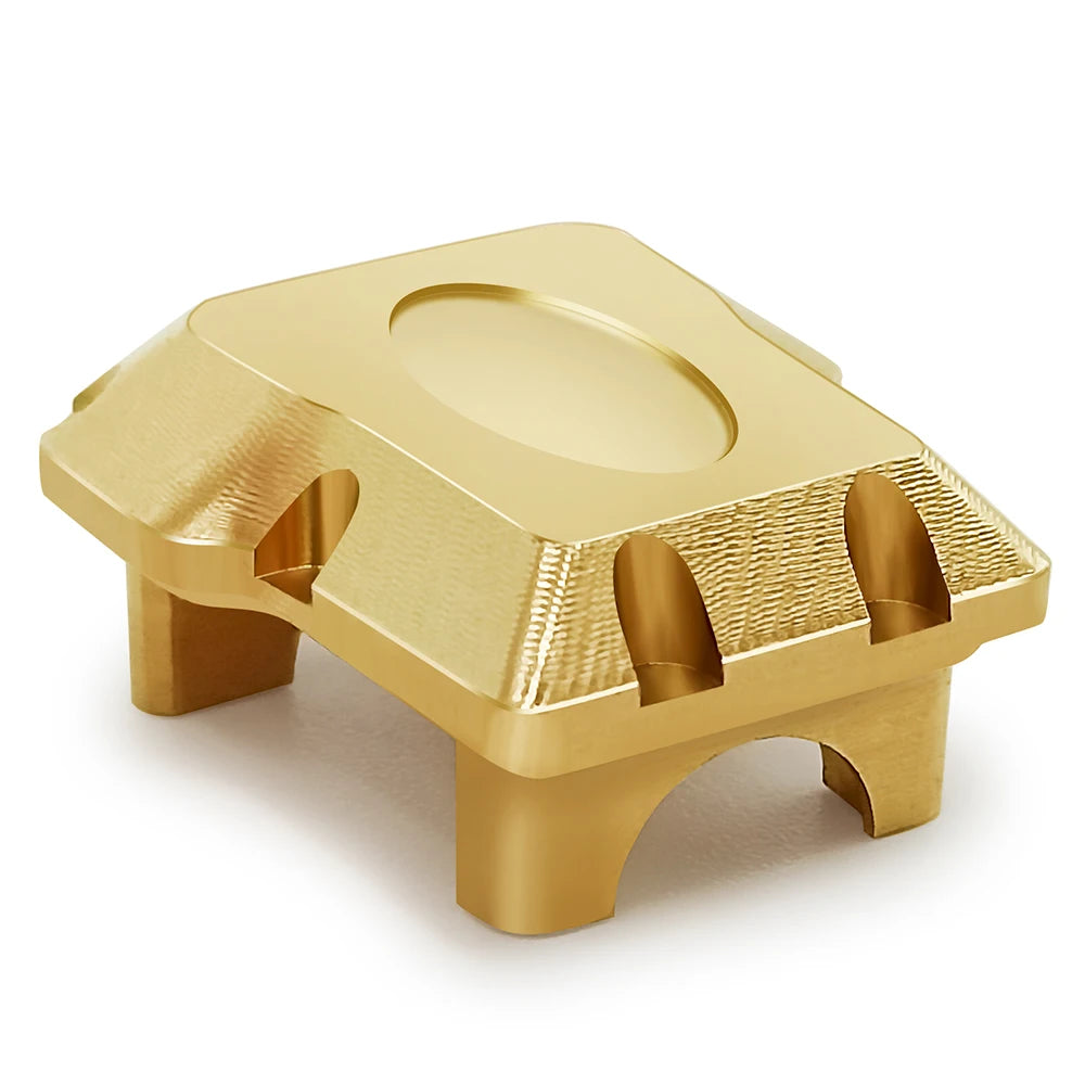 AXSPEED Brass Counterweight Caster Blocks Steering Knuckle Diff Cover Chassis Links for 1/18 TRX4M Bronco Defender Parts