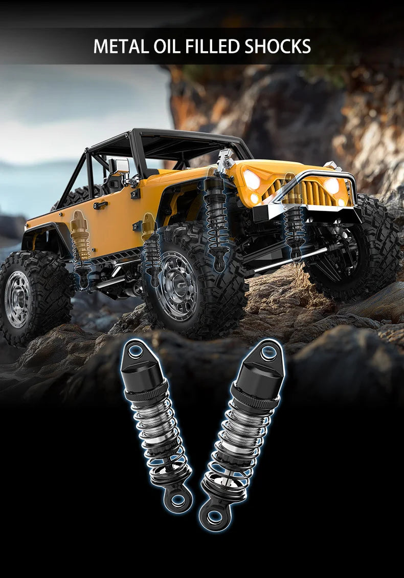 Mjx H12y Pro Rc Car 1/12 Brushless Off-Road Climbing Vehicle Magnetic Quick-Release Aluminum Metal Body Metal Servos Rc Toy
