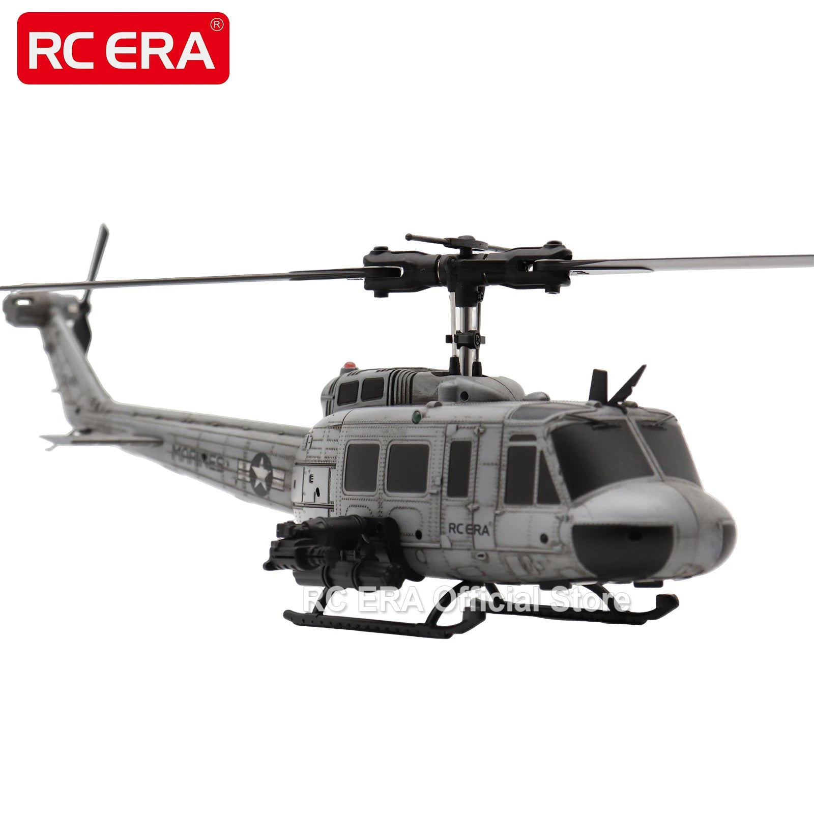 RC ERA C032 UH1 Huey Weathered Marine 6ch RC Helicopter with Optical Flow TOF Auto Stabilized Remote Control Hobby Toys for Boy