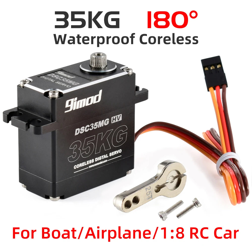 9imod Waterproof Servo 35KG 45KG Aluminum Case Digital Metal Gear HV Coreless Servo for 1/8 1/10 RC Car Truck Crawler Boat