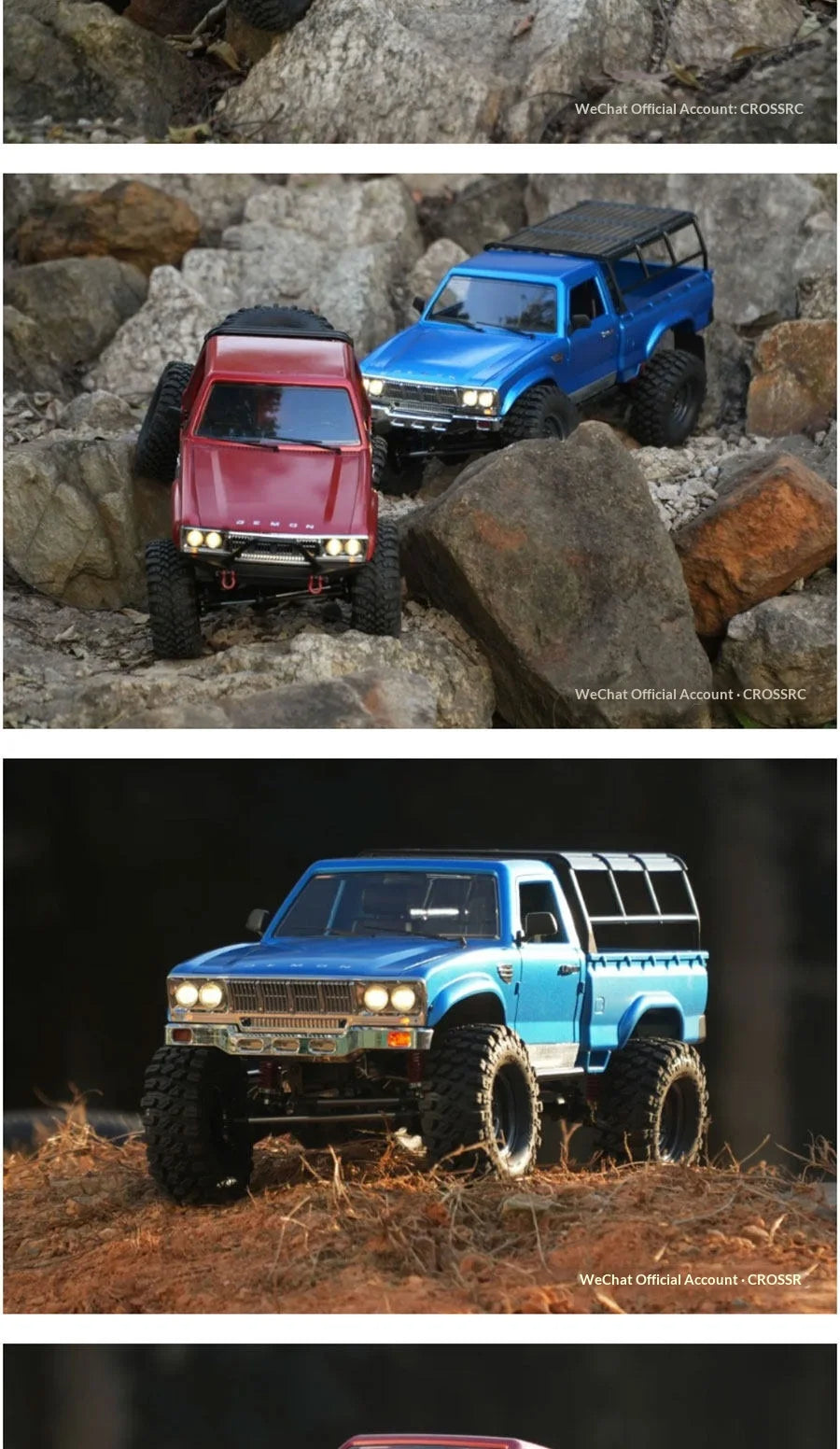 CROSSR Sg4 Half-Scale Sp4 Truck 1/10 Remote-Controlled Electric Four-Wheel-Drive Competitive Climbing Off-Road Vehicle Model
