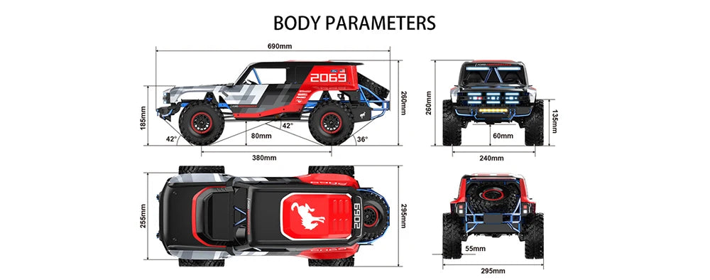 2026 New MJX Hyper Go Hypergo H8P 1:8 Scale Electric Brushless RC Car 1/8 Licensed Bronco 4WD Off Road Rock Crawler 4x4 Drive