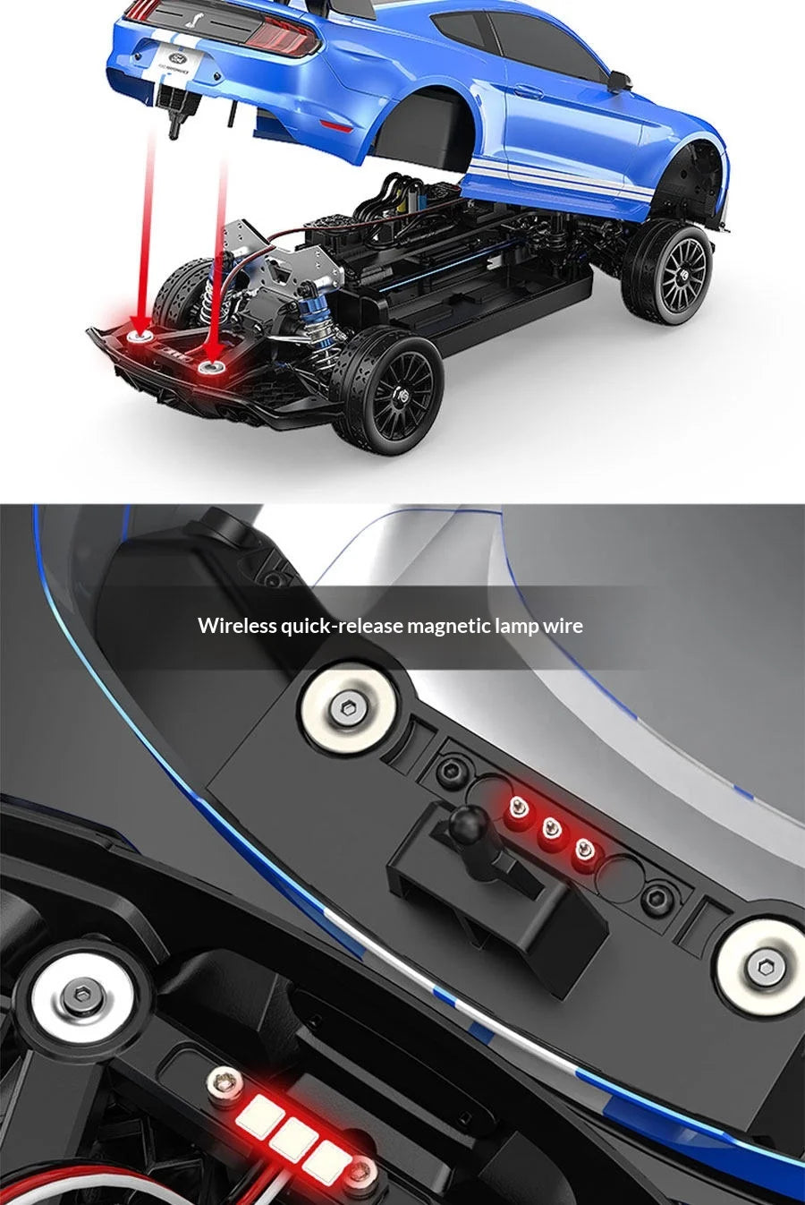 MJX Hyper Rc Car 10306 Ford Mustang Shelby Gt500 1:10 Scale Brushless High Speed Off Road Rally Pc Body Vehicle For Hobby Lovers