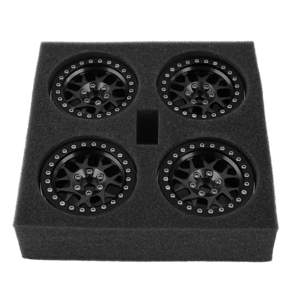 4PCS CNC Aluminum 2.2 Beadlock Wheel Rim for 1/10 RC Crawler Car Axial SCX10 RR10 Wraith TRX4 TRX-6