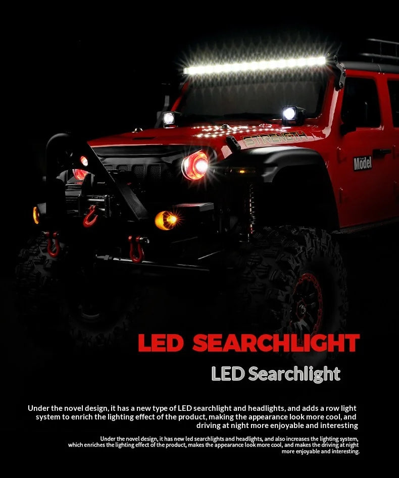 WLtoys 104006 Pro 1/10 RC Electric 4WD Off Road Rock Crawler With Front Rear Differential Lock Dual Speed Transmission Model Car