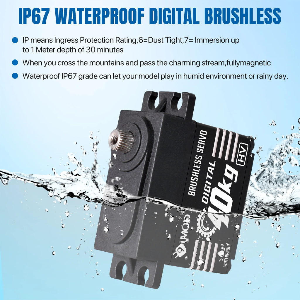 9imod Brushless Servo Waterproof Digital Metal Gear Servo for 1/8 1/10 RC Crawler Car Boat
