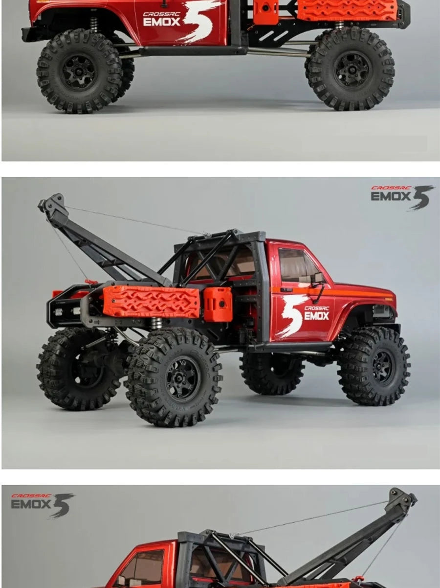 New Crossrc Emo X5 Foc Brushless 1/8 Rc Remote Control Model Cars Off-Road Crawler 4wd Road Rescue Vehicle Children'S Toy Gift