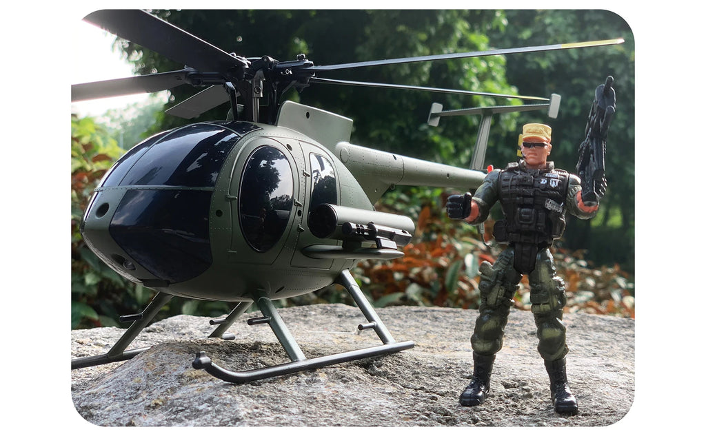 MD500 C189 Remote Control Helicopter Aircraft Add Optical Flow Positioning 6-Axis Gyro Dual Brushless Motors RC Heli for Adults
