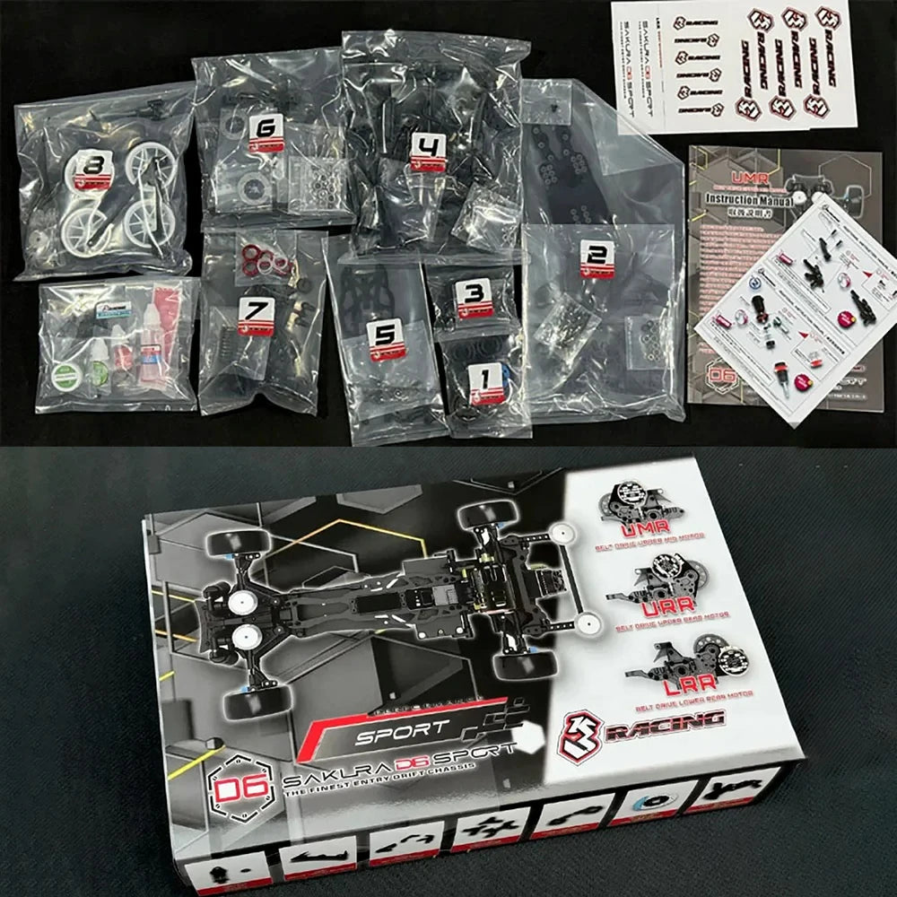 3Racing Sakura D6 SPORT KIT 1/10 RC Electric Remote Control Rear Drive Professional Drift Racing Car