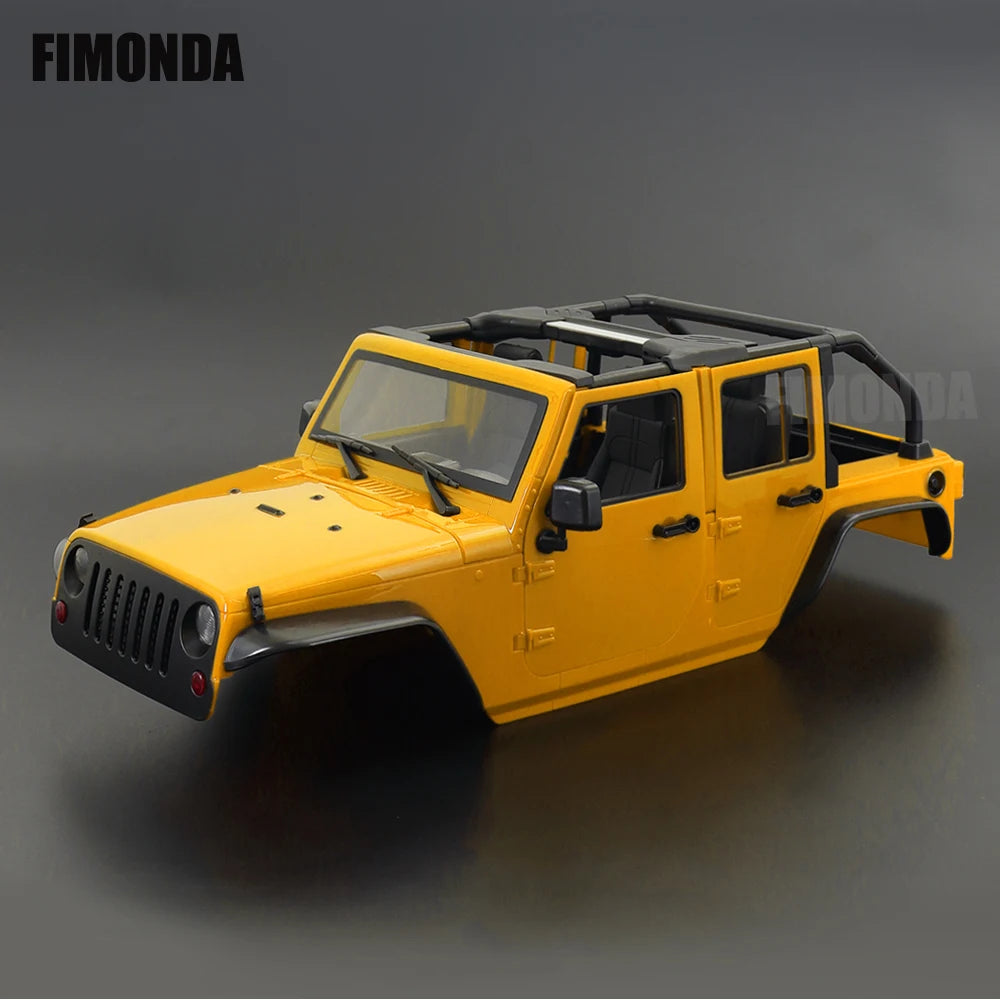 1:10 Scale Wrangler Convertible Hard Body Kit 313mm Wheelbase for 1/10 RC Crawler Axial SCX10 Rubicon TRX4 Redcat GEN8