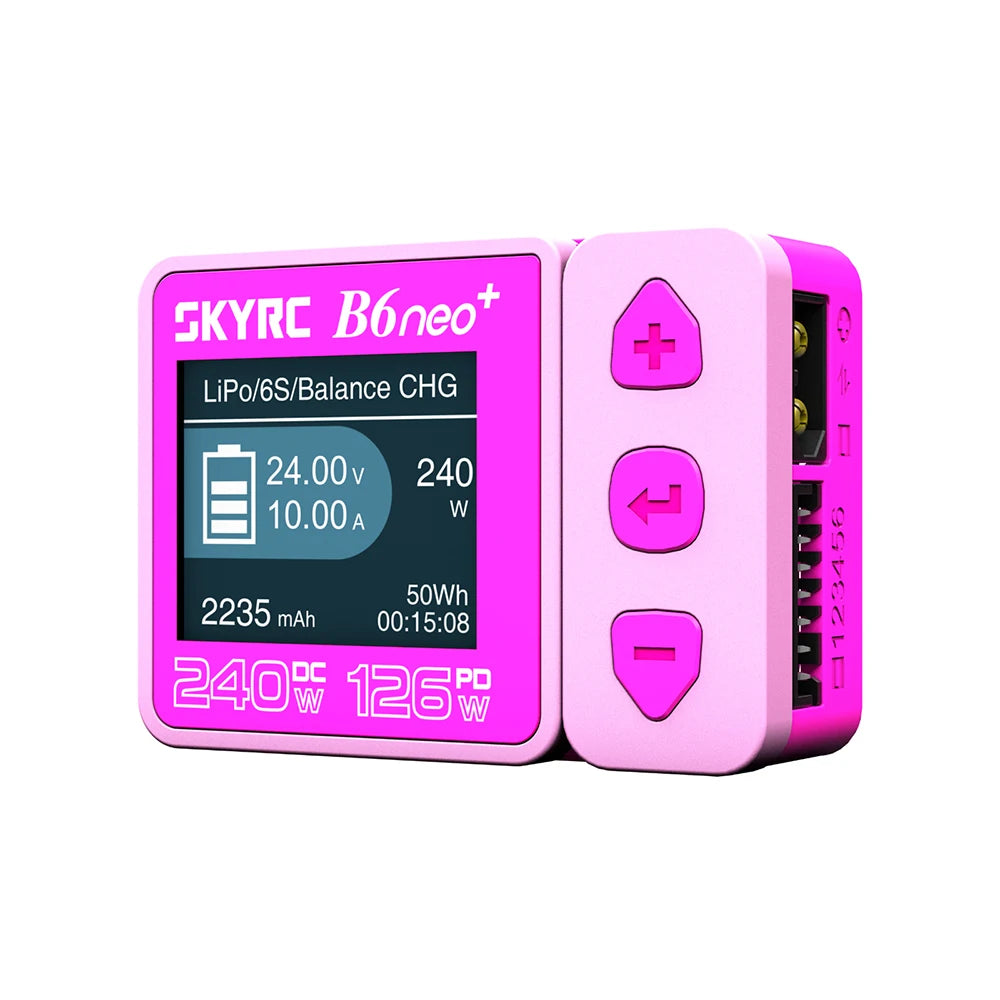 SKYRC B6neo+ Smart Charger High Power DC240W PD126W Multilanguage Balance Charger 600mA XT60/Type-C /PSA100 Power Adapter