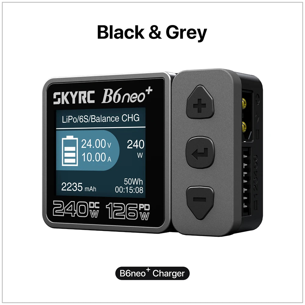 SKYRC B6neo+ Smart Charger High Power DC240W PD126W Multilanguage Balance Charger 600mA XT60/Type-C /PSA100 Power Adapter