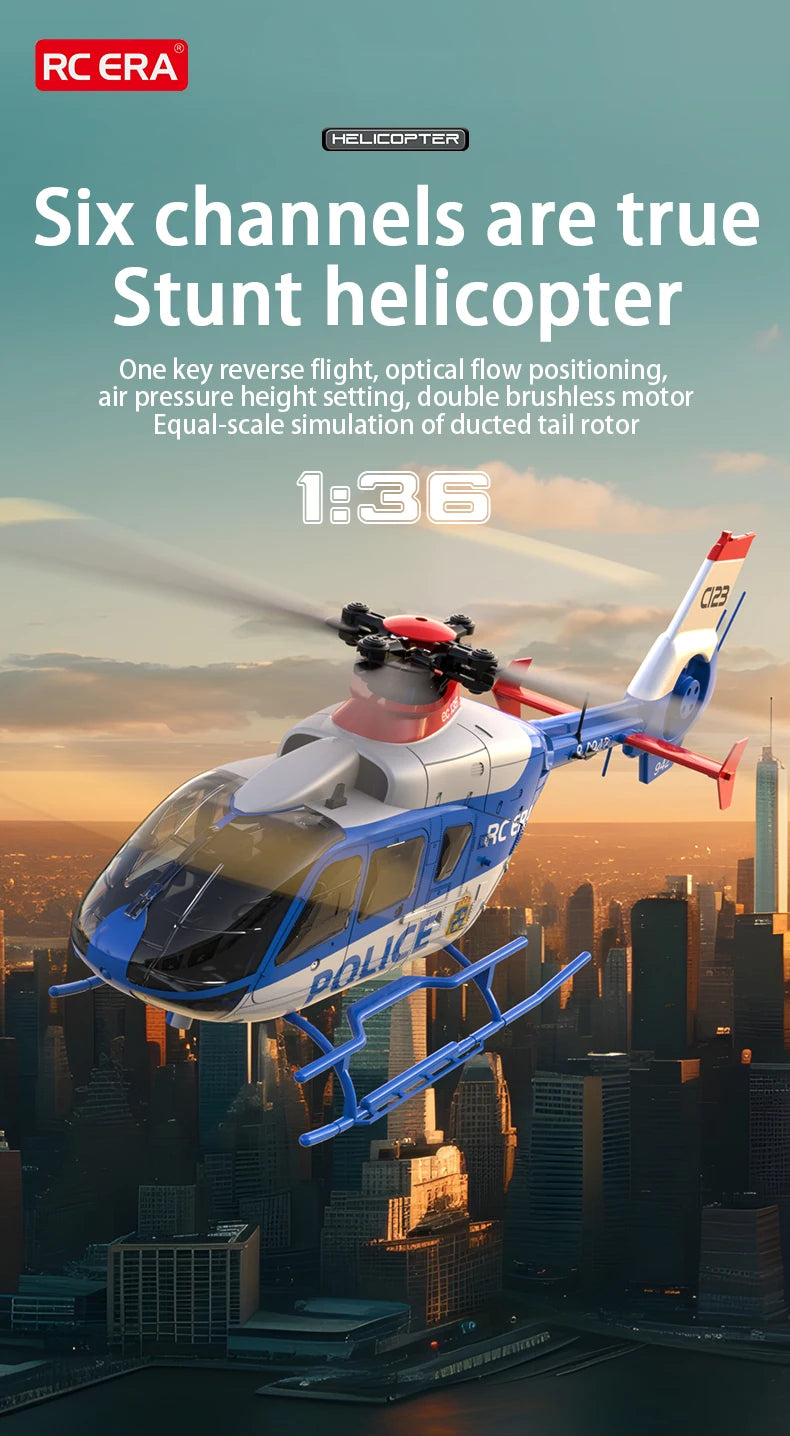 MD500 C189 Remote Control Helicopter Aircraft Add Optical Flow Positioning 6-Axis Gyro Dual Brushless Motors RC Heli for Adults