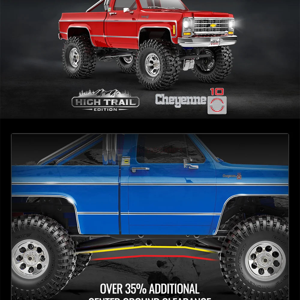 TRAXXAS 1/18 RC Car TRX4M K10 Heightening Crossing Version Of Climbing Car Off-road Vehicle Toys For Adult Kid Gift