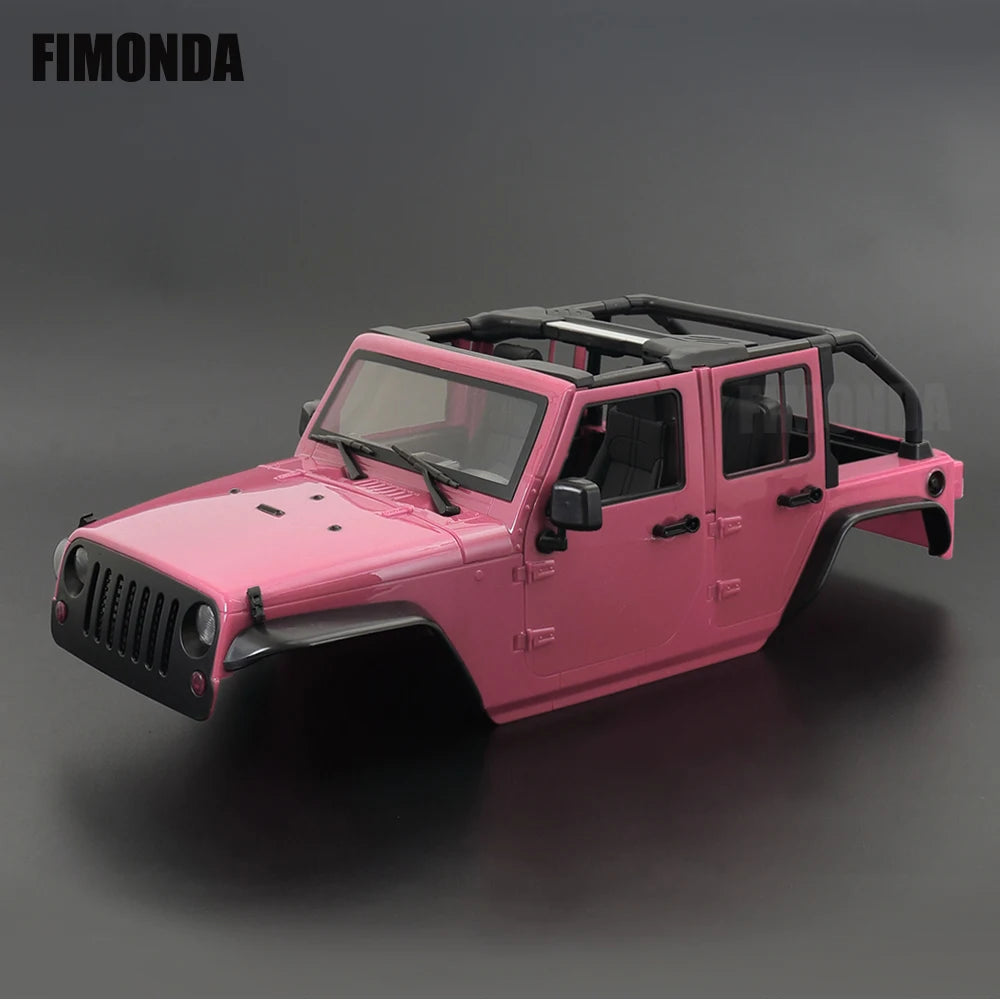 1:10 Scale Wrangler Convertible Hard Body Kit 313mm Wheelbase for 1/10 RC Crawler Axial SCX10 Rubicon TRX4 Redcat GEN8