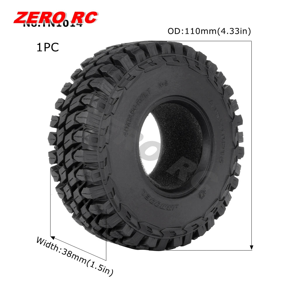 RC TRUCK 1.9" Rock Crawler Tires 90-117mm Tyre For 1/10 Off Road AXIAL SCX10 II III CAPRA TRAXXAS TRX-4 RGT MST RC4WD D90 WHEEL