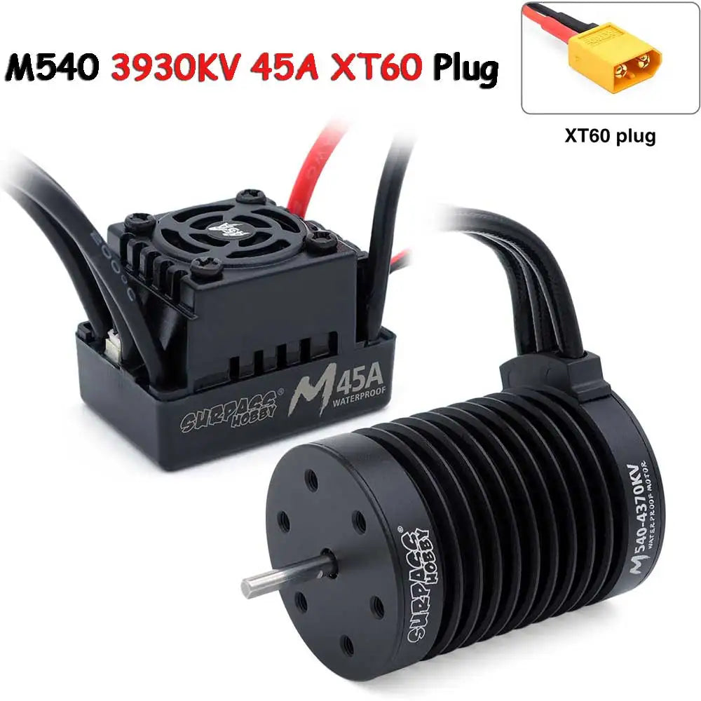 SURPASS HOBBY M540 M3650 M3660 Combo Waterproof Brushless Motor 3500/4200KV w/M45A/60A ESC for 1/10 1/12 RC Car Traxxas Off-Road