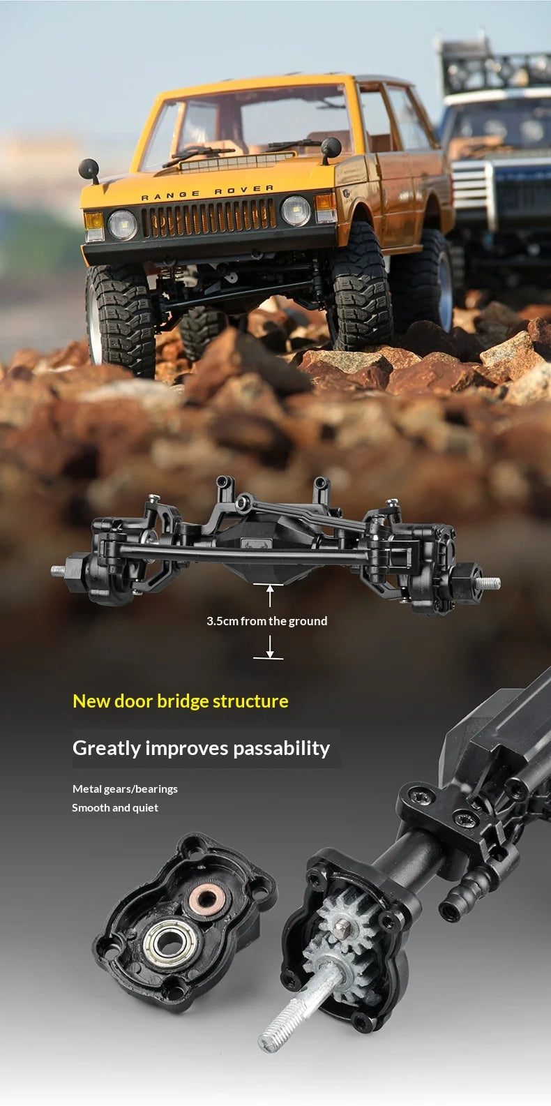 New Hot Selling MN168 1:12 4WD RC Off Road Climbing Car Portal Axle Electric Remote Control Truck Model Toy for Outdoor Play