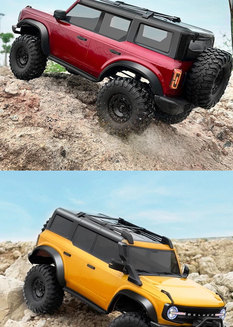 HB 1/10 RC Crawler R1001 4WD RTR Off-road Car with LED 2.4G Electric Remote Control Climbing Rock Buggy Vehicle for Adults