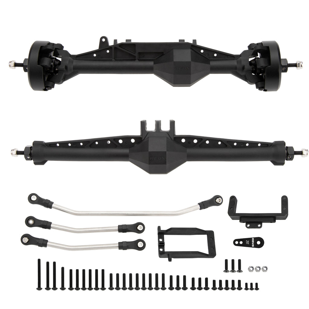 MEUS RACING 1/10 Nylon ISO Stright Axles with Front Axle Counterweight for Axial Capra II SCX10 II and Other DIY 1/10 RC Crawler