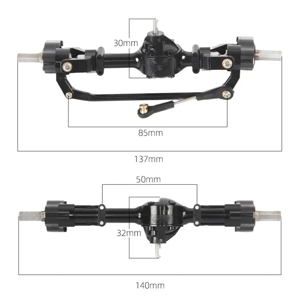 WPL C14 C24 C24-1 C34 C44 B14 B24 C64 C74 Front and Rear Portal Axle with Metal Drive Shaft 1/16 RC Car Upgrade Parts accessory