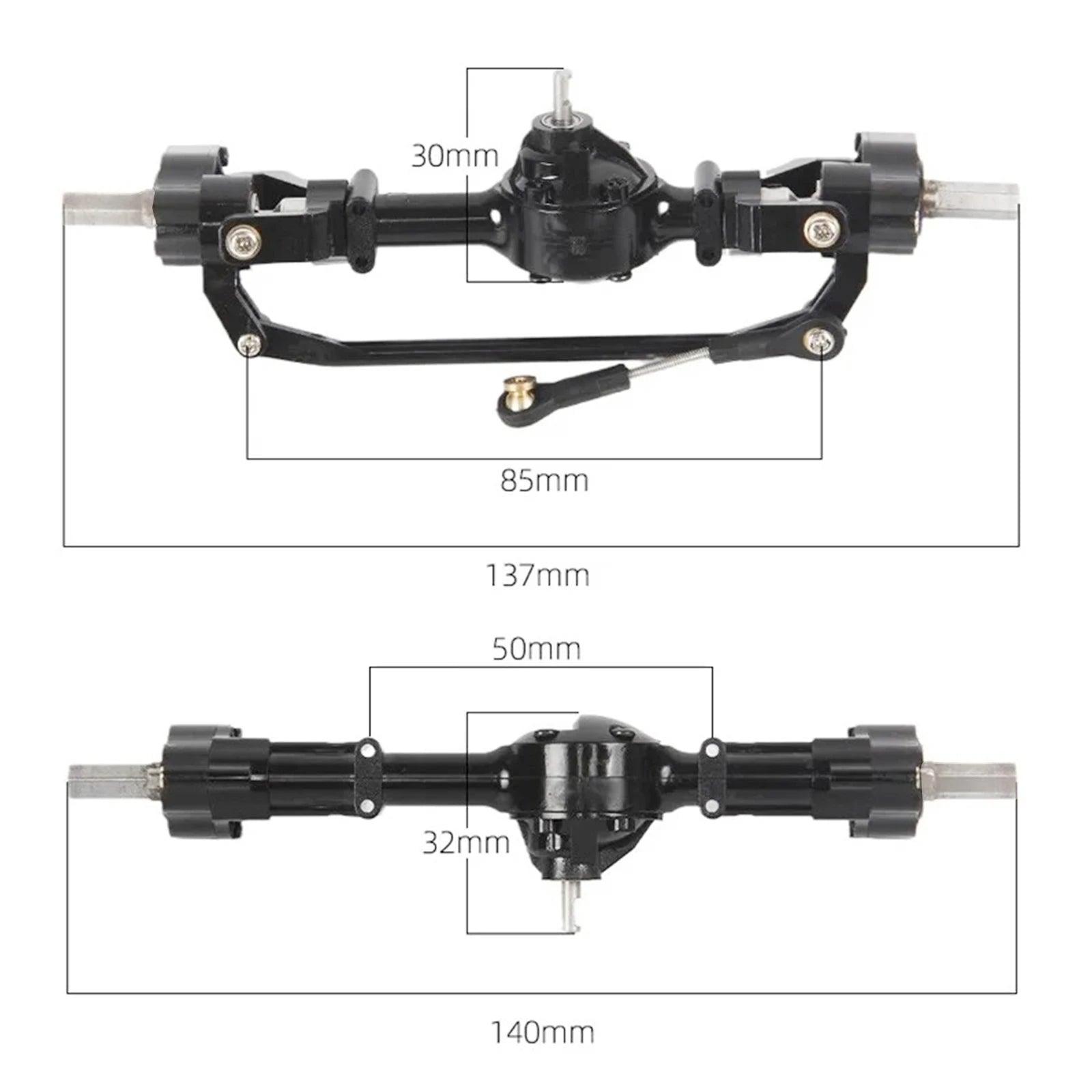 WPL C14 C24 C24-1 C34 C44 B14 B24 C64 C74 Front and Rear Portal Axle with Metal Drive Shaft 1/16 RC Car Upgrade Parts accessory