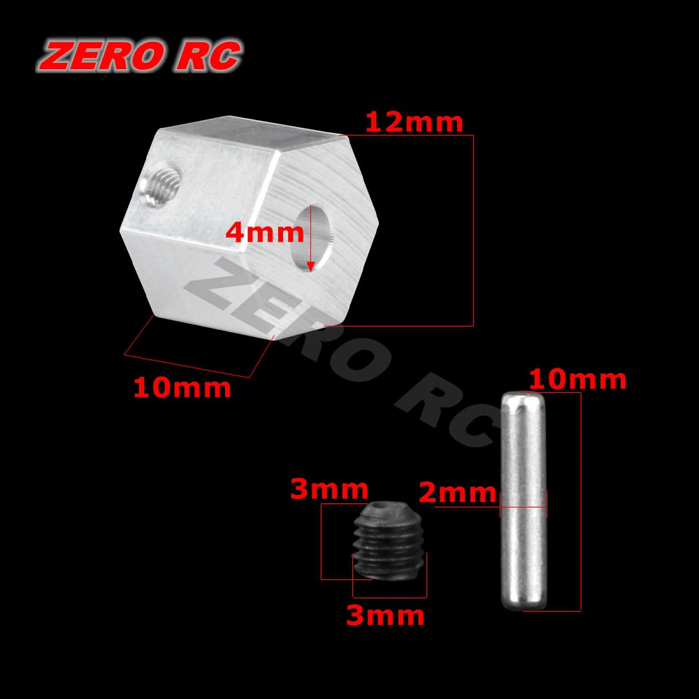 12mm Metal Wheel Hex Hub 5/6/7/8/9/10mm Offset Adapter For 1/10 1/12 HSP Wltoys AXIAL SCX10 II III CAPRA RGT FMS D90 RC Car Axle