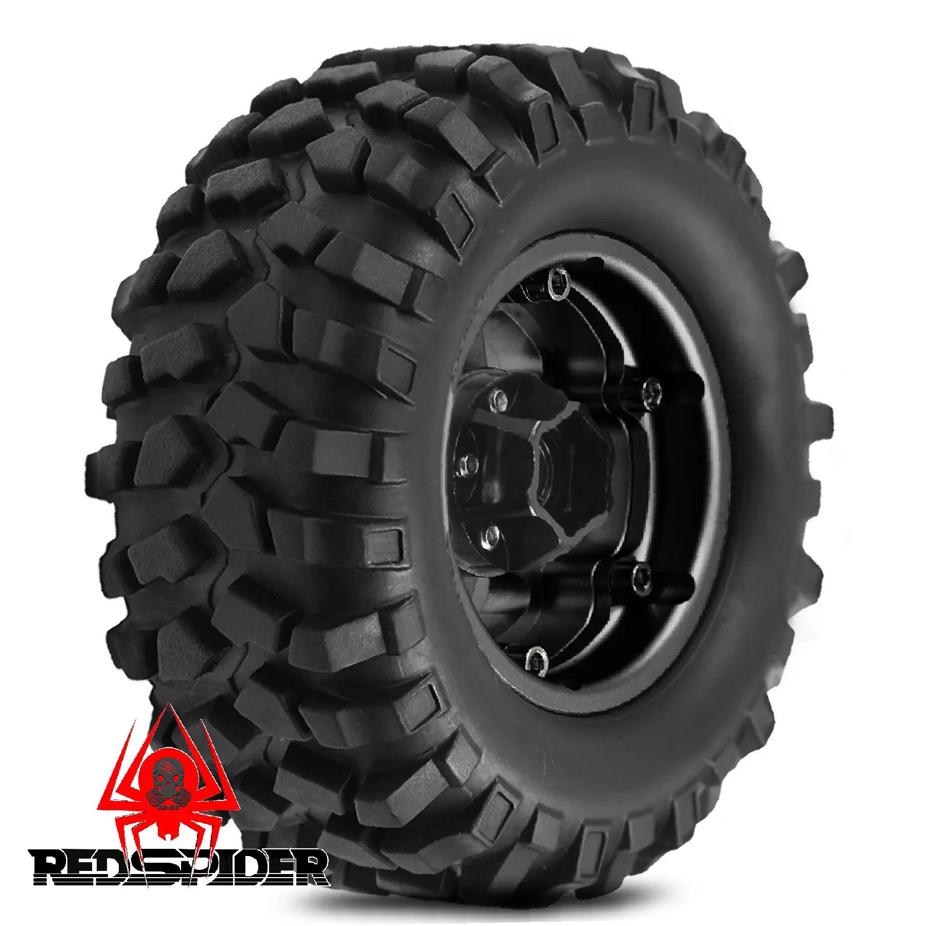 4pcs 1.9" Rubber Tires Beadlock Wheels Rims for 1/10 RC Crawler Car Traxxas TRX4 Axial SCX10 90046 90047 MST HSP Redcat Gen8