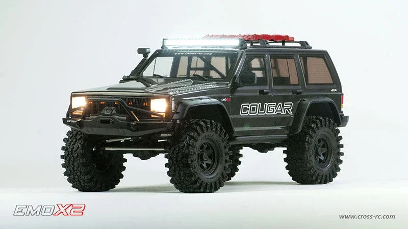 Cro 1/8 Rc Car Remote Control Electric Emo X2 Lion Differential Lock Dual Speed Door Bridge Climbing Off-Road Vehicle Model Gift