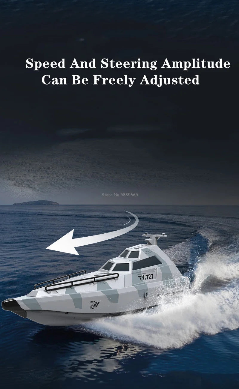 Summer 40KM/H High-Speed RC SpeedBoat Boat Model 200M Waterproof Capsized Reset Low Battery Alarm Electric Remote Control Boat