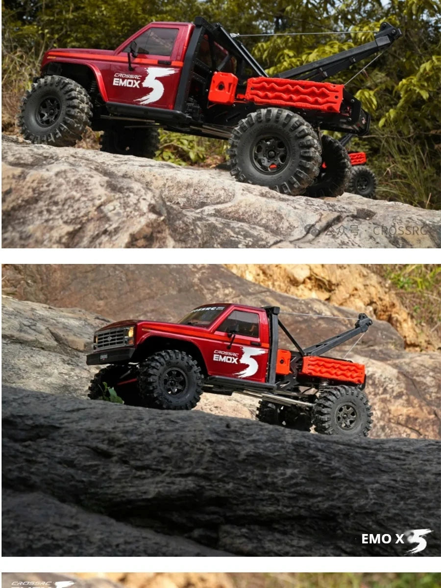 New Crossrc Emo X5 Foc Brushless 1/8 Rc Remote Control Model Cars Off-Road Crawler 4wd Road Rescue Vehicle Children'S Toy Gift
