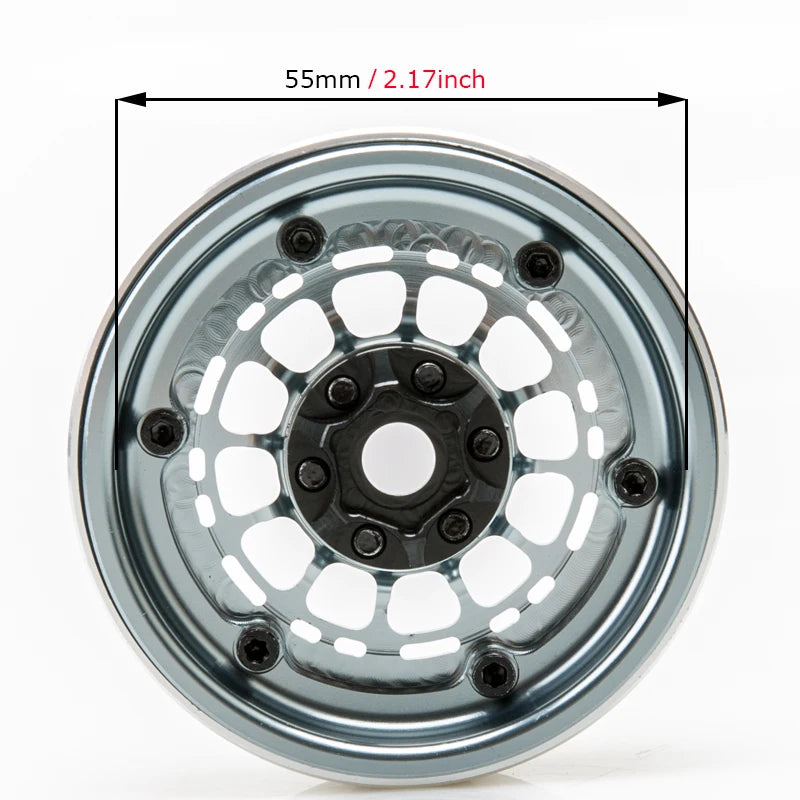Rhino MOZA 2.2 inch 25mm Narrow ZERO OffSet Rim 4PCS for 1/10 RC Crawler SCX10 Pro TRX4 Shafty Bully 2 MOA