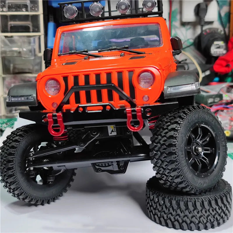 MN128 MN 128 Metal Front and Rear Bumper with Tow Hook RC Crawler Car Upgrade Parts Accessories