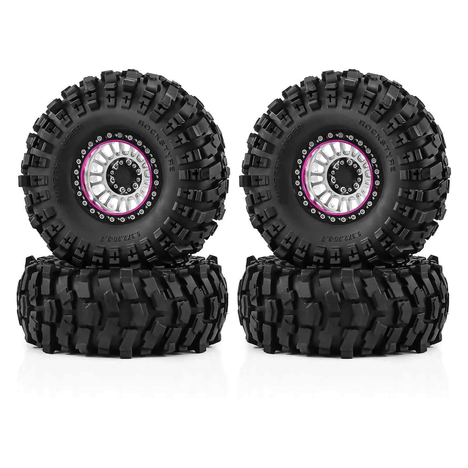 2.2 Inch Aluminum Beadlock Wheels Tires 12mm Hex for 1/10 TRX4 SCX10 Gen8 D90 TRX6 RC Crawler Upgrade 2.2