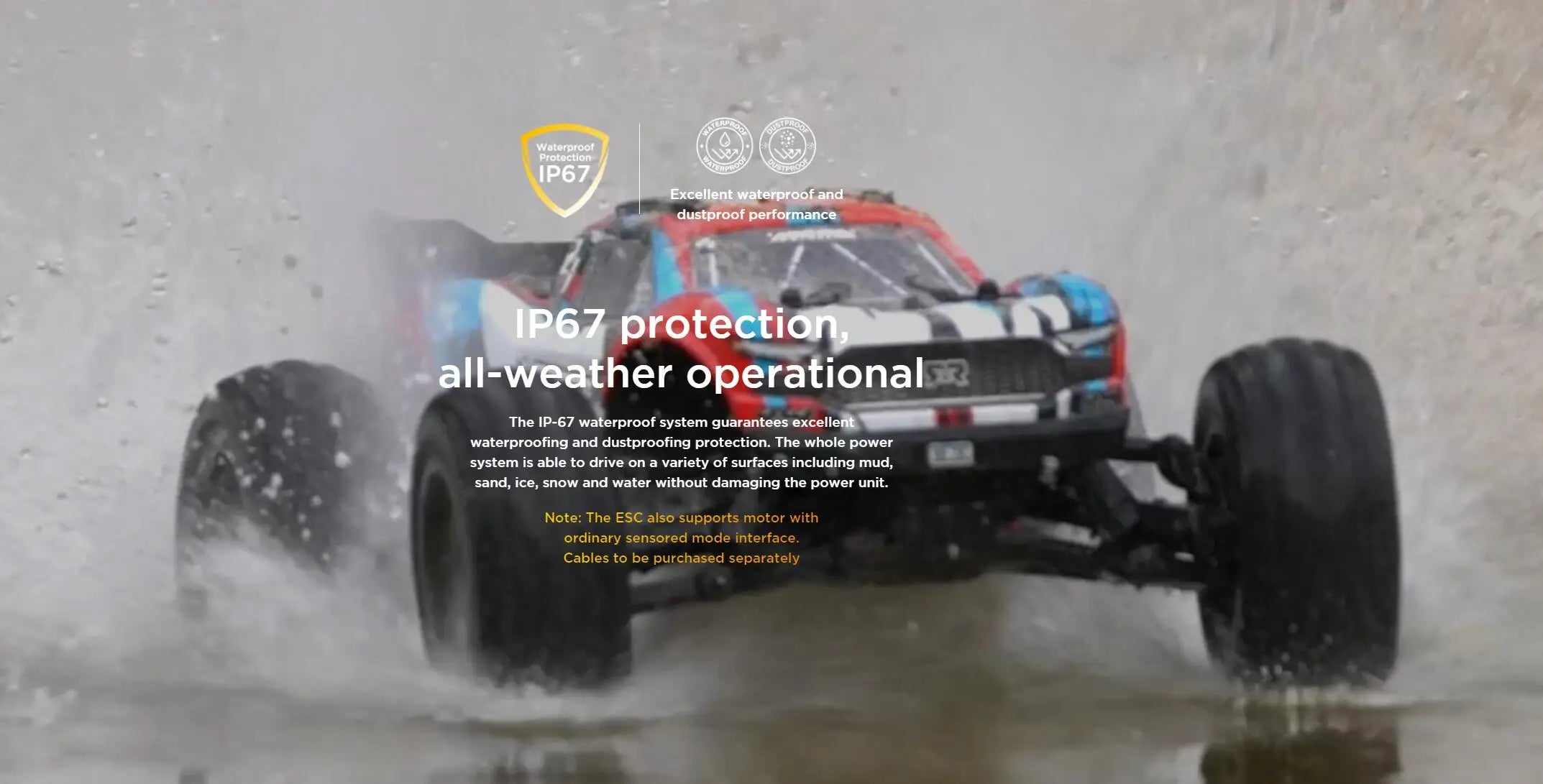 Hobbywing MAX10 G2 Waterproof RC Brushless ESC 80A 140A 3652/3665 G3 Motor 2-3S for 1/10 RC Off-Road On-Road Buggy Monster Cars