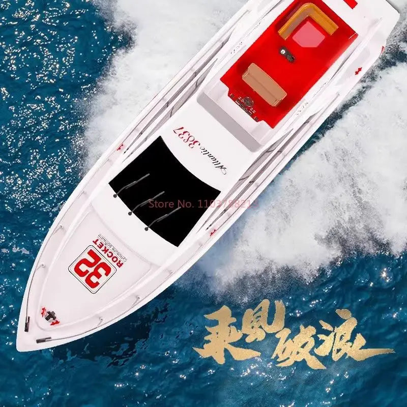 High-Speed Rc Boat Electric Toy Realistic Racing Yacht Simulation Quick Model For Ages 14+ Remote Control Boats