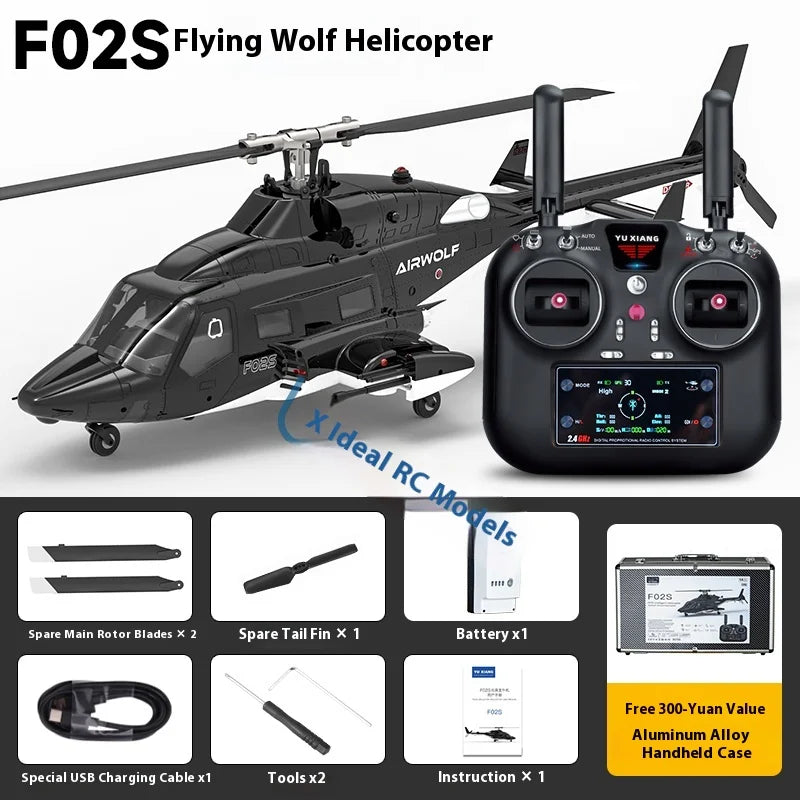 Yuxiang F07s Huey F02s Flying Wolf Armed 1/34 Remote Control Helicopter Gps Positioning Tof Height Control Brushless Motor