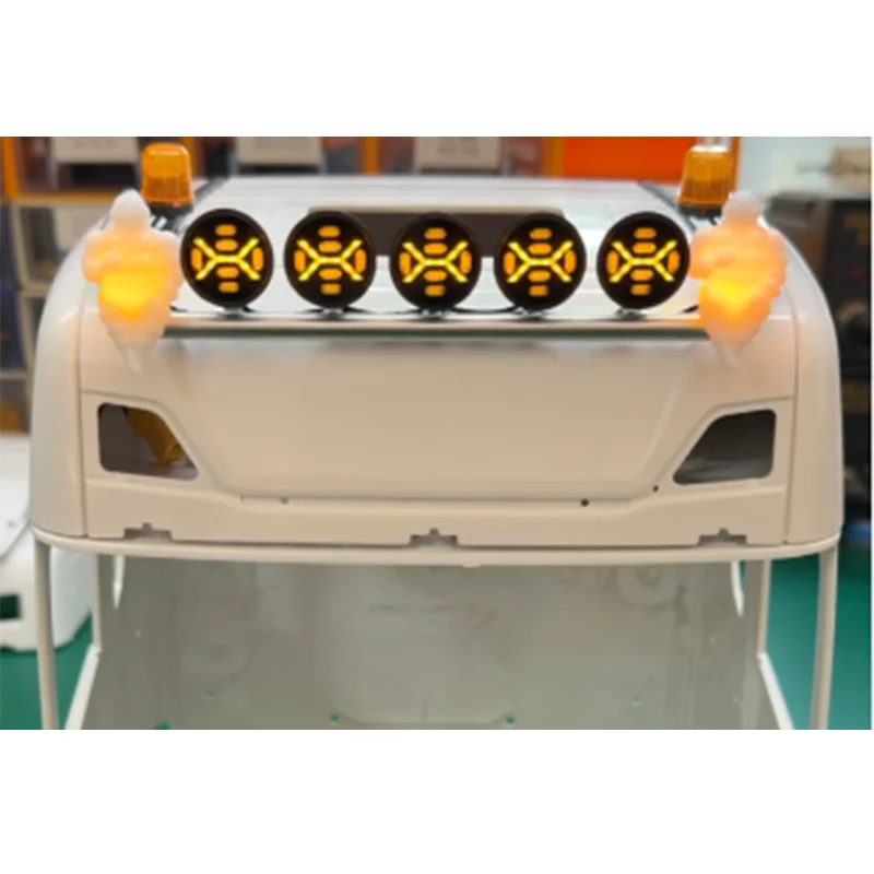 LED Simulation Roof Lights Rotating Lamp for 1/14 Tamiya RC Truck SCANIA 770S R620 Volvo FH16 BENZ Actros MAN TGX TGS Car