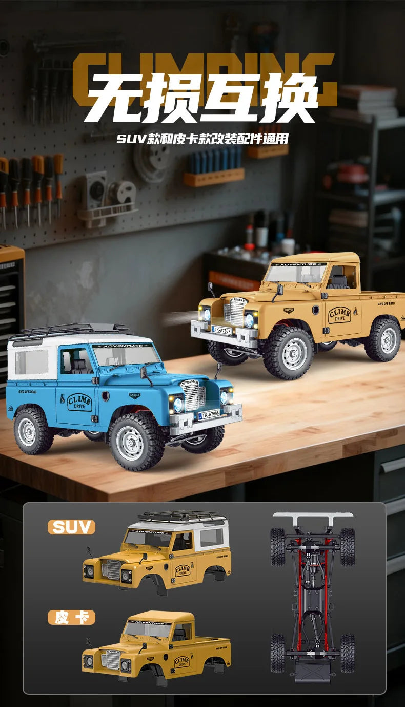 1:10 full scale pickup truck 4X4 professional remote control vehicle Defender simulated off-road climbing vehicle RC CAR