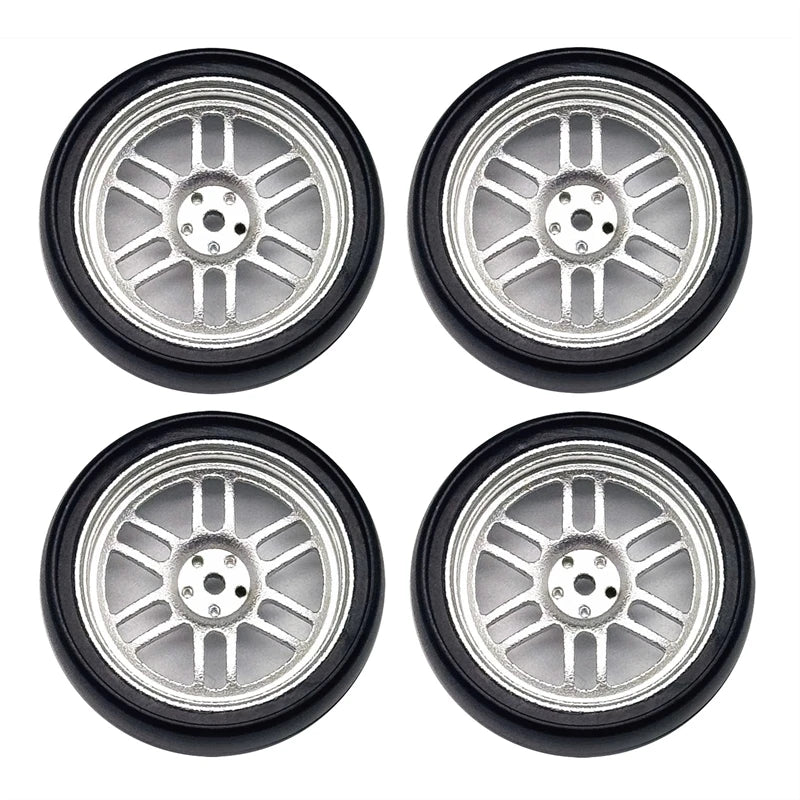 1:18 LDRC LD1801 LD1802 LD1803 LD1804 A01 A02 A86 4pcs Metal 32mm RC Hard Drift Tire Wheel Hard Tyre 1/18 RC Car Upgrade Parts