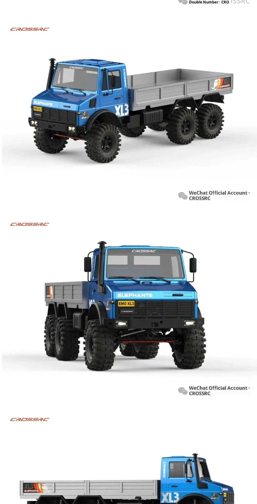 CROSSRC EMO X6 Big Hippo XL3 Big Wild Elephant 1/8 RC Car Simulation Remote Control Electric Climbing Off Road Vehicle Model