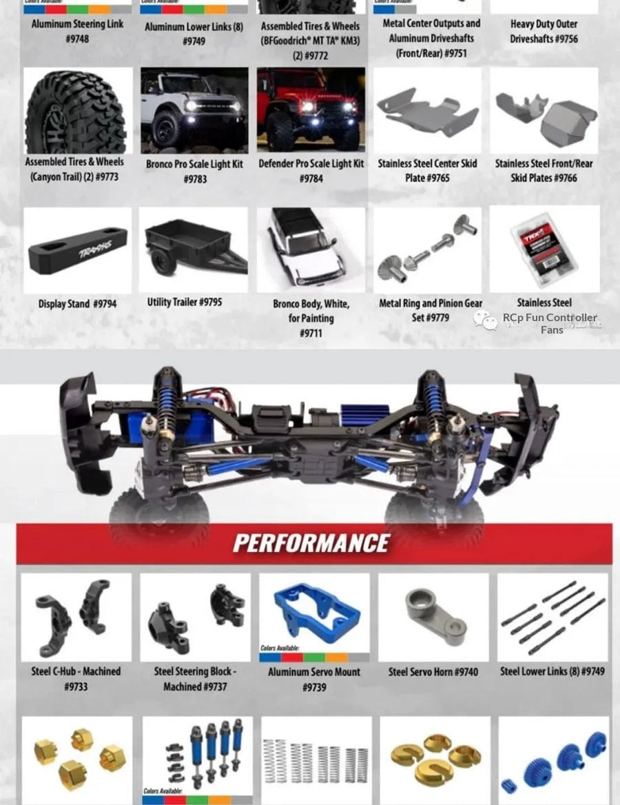 Traxxas TRX4M 1/18 Scale RC Crawler Electric Remote Control Land Rover Defender Bronco Off Road Vehicle Model 97054-1