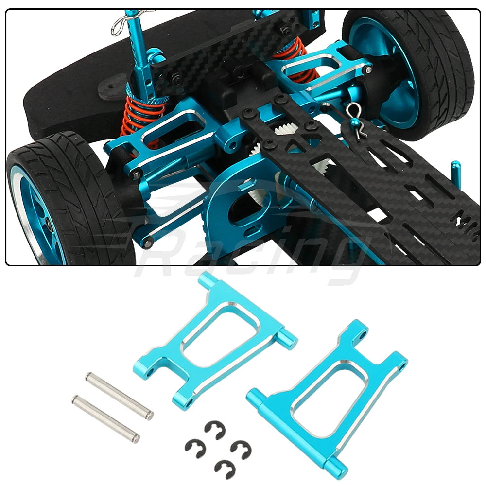 Metal Suspension Arms Steering Knuckle Gearbox Housing Motor Mount CVD Shaft for Tamiya TT01 TT-01 1/10 RC Car Upgrade Parts