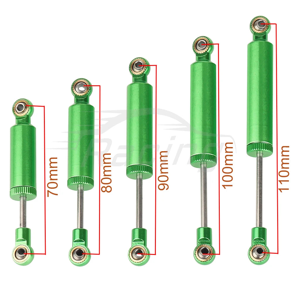 4PCS RC Car Built-in Spring 70/80/90/100/110mm Shock Absorber Damper For 1/10 RC Crawler Axial SCX10 II RBX10 Wraith TRX4 Redcat
