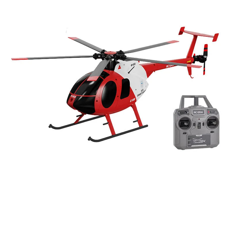 MD500 C189 Remote Control Helicopter Aircraft Add Optical Flow Positioning 6-Axis Gyro Dual Brushless Motors RC Heli for Adults