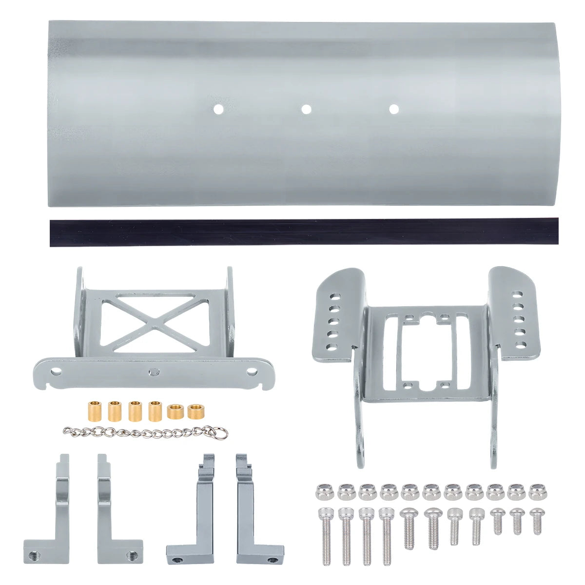 Adjustable Aluminum Alloy Snow & Sand Shovel for 1/18 1/24 RC Crawler - Fits TRX4M & SCX24, Metal Upgrade Shovel Accessory